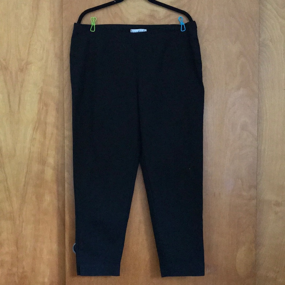 Straight Legged Black Ankle Pant with flat front